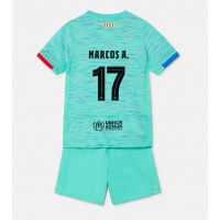 Fotbalové Dres Barcelona Marcos Alonso #17 Dětské Alternativní 2023-24 Krátký Rukáv (+ trenýrky)